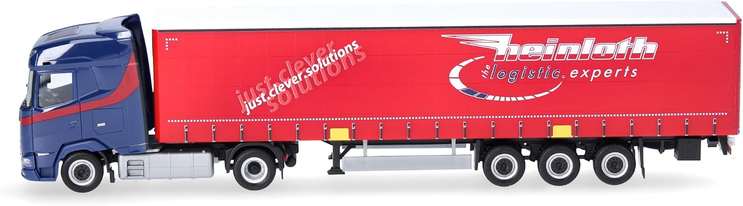 Detalle 2 de Herpa DAF XG – model ciężarówki Heinloth 1:87 z naczepą plandekową
