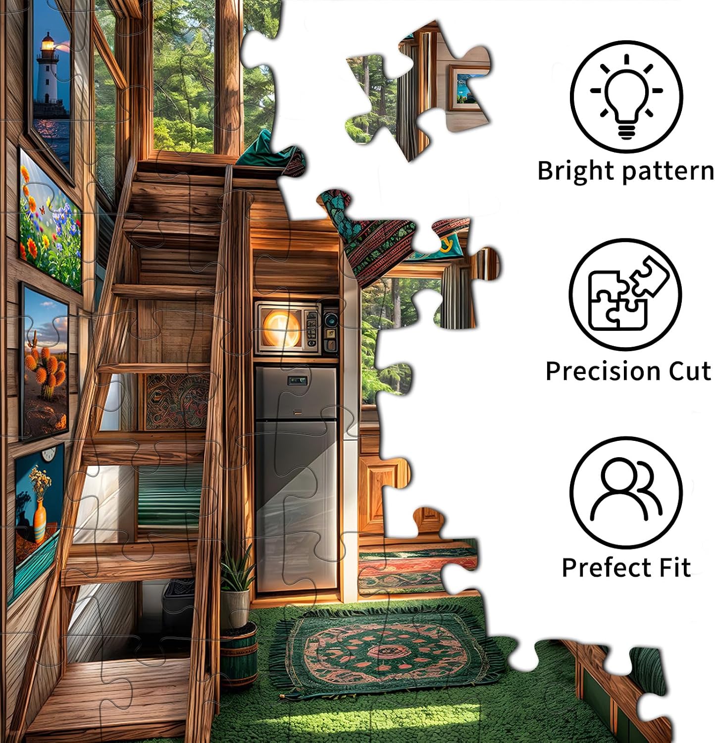 Thumbnail 5 de TangComplete Forest House 1000-Piece Jigsaw Puzzle