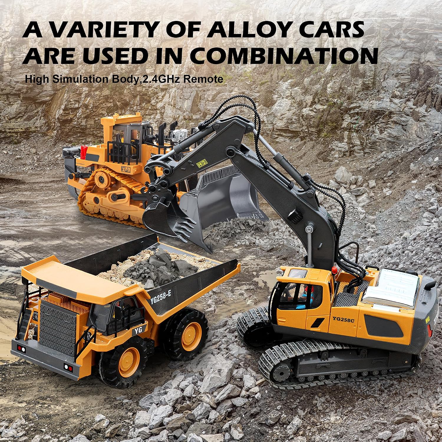 Thumbnail 5 de ADTHLIER RC Excavator Toy 11-Channel