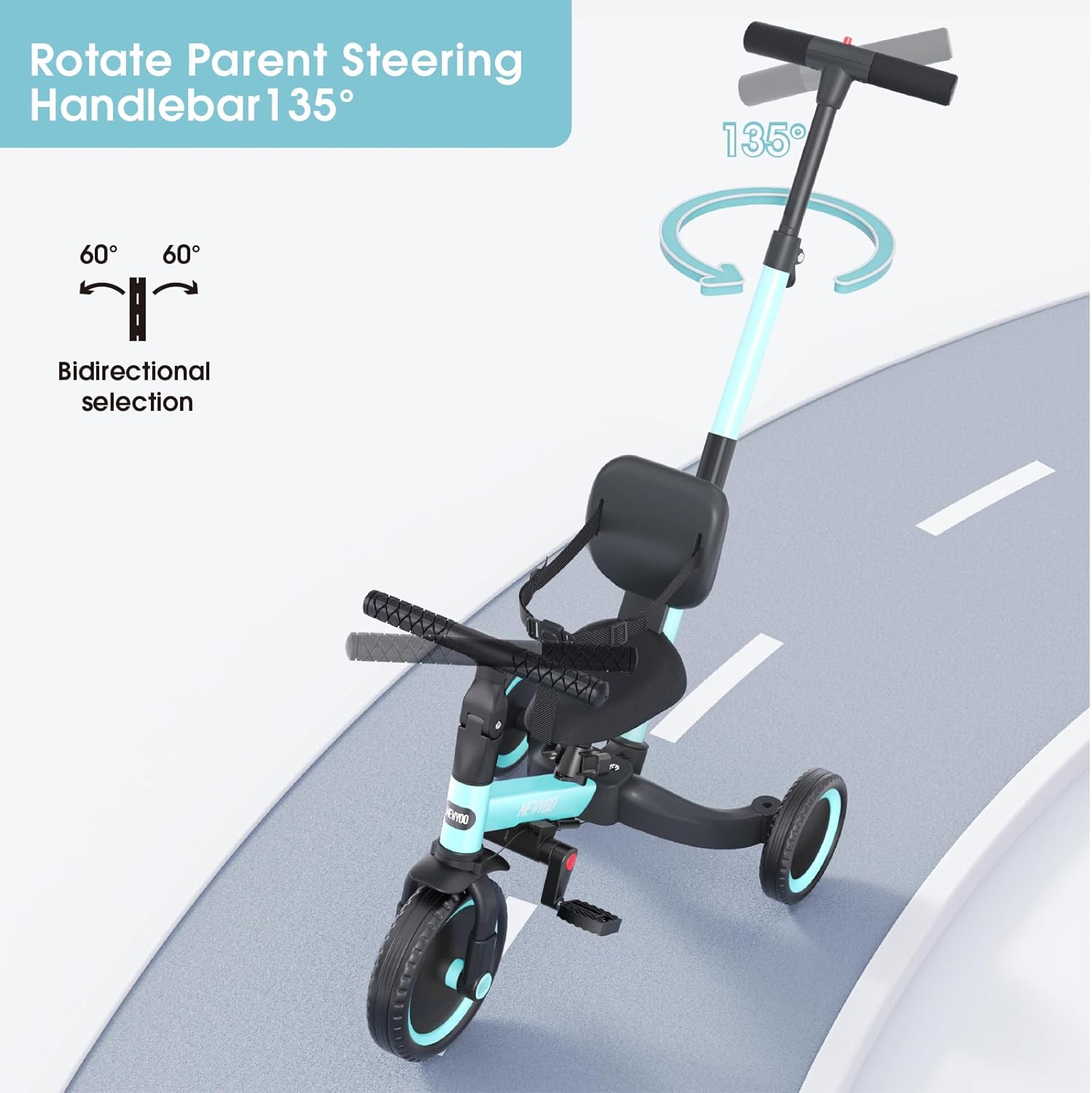 Detalle de newyoo TR007 Toddler Tricycle 1-3 Years