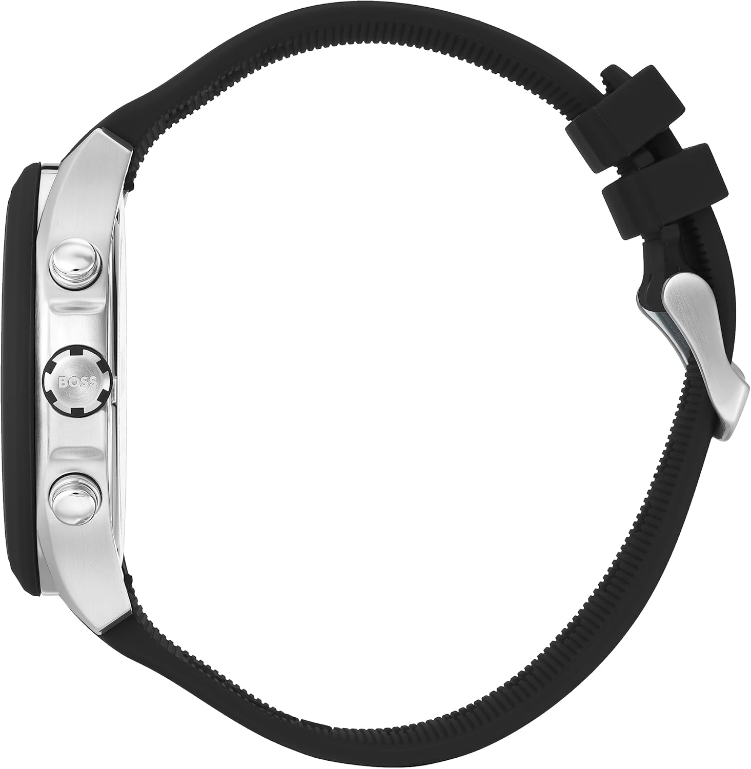 Detalle de BOSS Herren Chronograph 44 mm Quarz Uhr Velocity Kollektion mit Silikonarmband