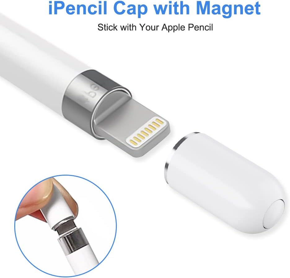 Detalle de Flintronic lot de 2 capuchons magnétiques de remplacement pour Apple Pencil 1re génération (accessoires)
