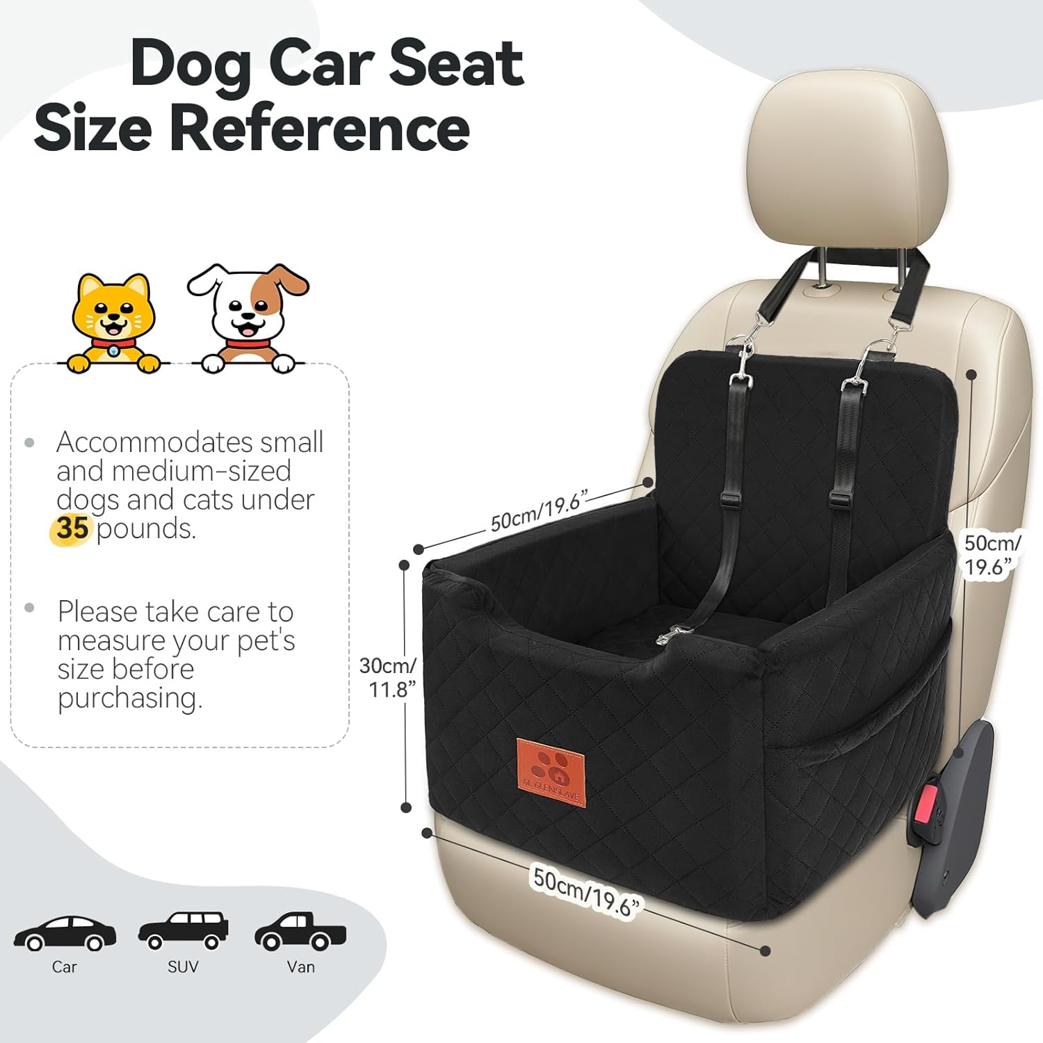 Detalle 2 de GL GLENSLAVE Autositz Hunde bis 15 kg