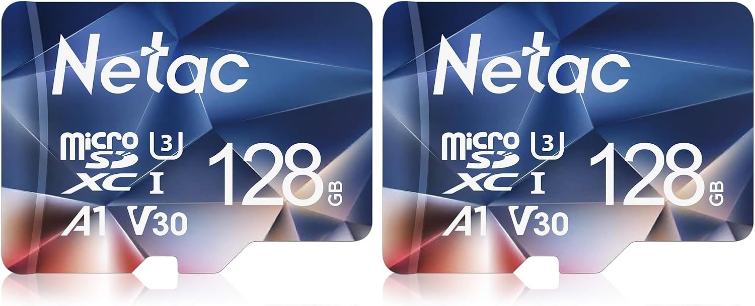 Detalle de Netac 128GB Micro SD U3 A1 V30 4K – Scheda di Memoria MicroSDXC ad alta velocità per smartphone, Camere e Switch