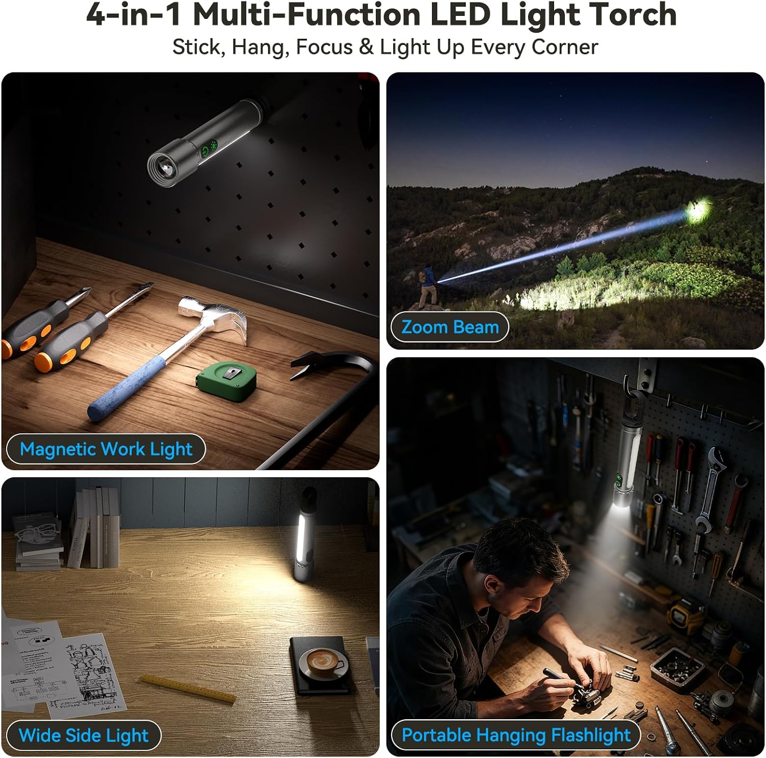 Detalle 1 de ET Rechargeable Torch LED 1000000LM