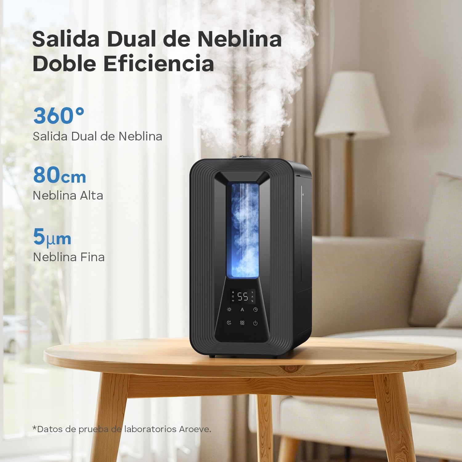 Detalle 2 de AROEVE 5L Humidificador para bebés 50H