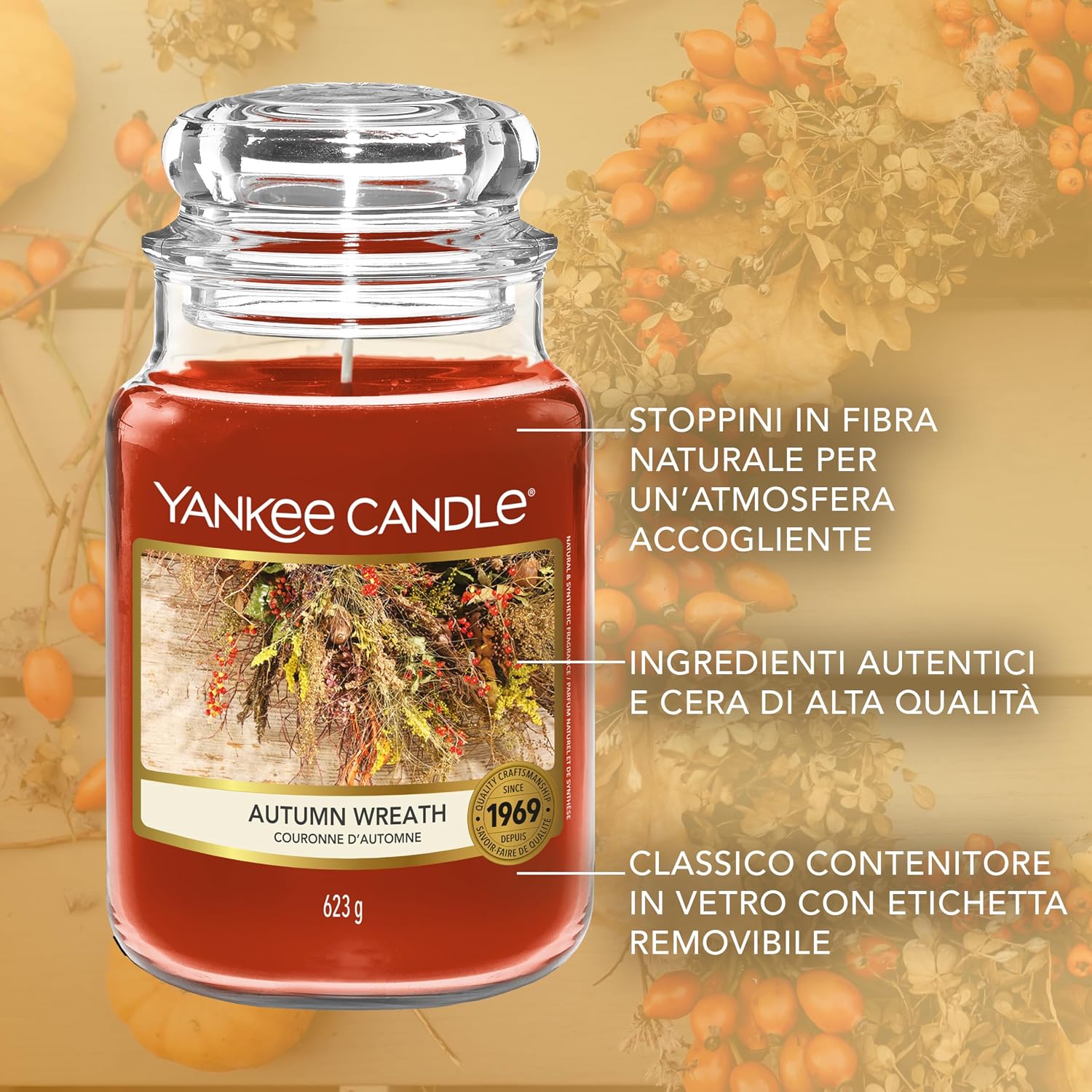 Detalle 2 de Candela Yankee Scented Candle Ghirlanda Autunnale