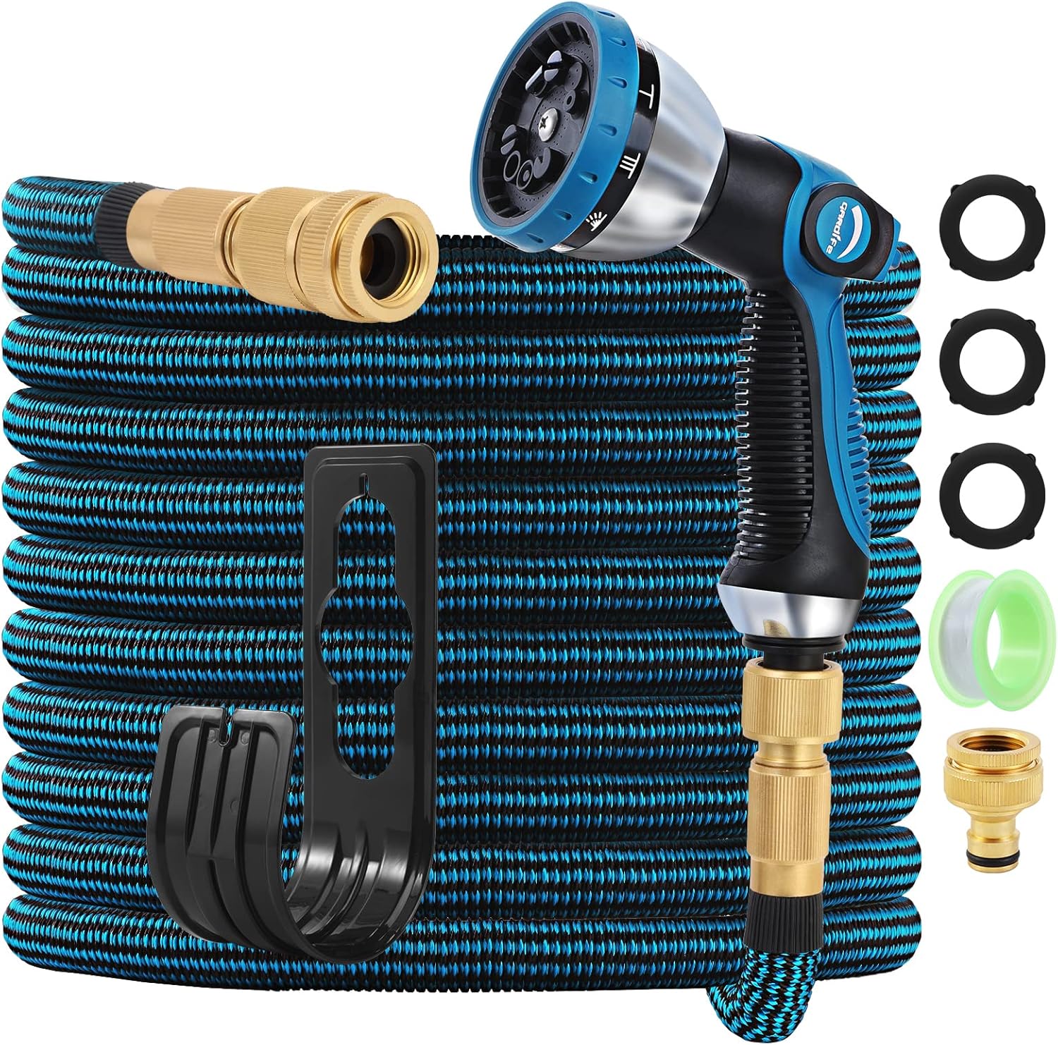 Detalle de GARDIFE Garden Hose with 10-Function Nozzle – 30 Metres Expandable Hose