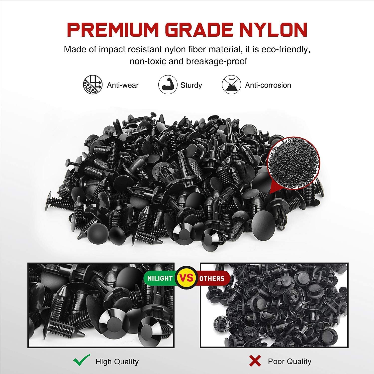 Thumbnail 2 de Nilight 240PCS Bumper Retainer Clips kit