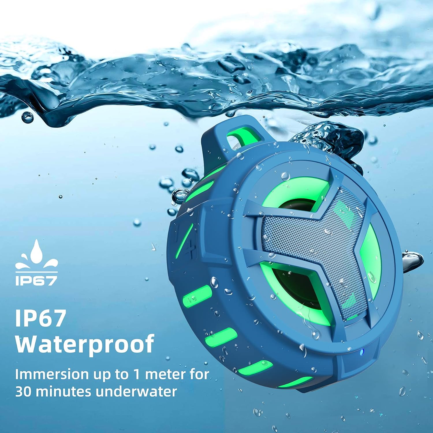 Detalle 2 de EBODA Shower Bluetooth Waterproof Speaker, IPX7 Floating, 24-Hour Playtime
