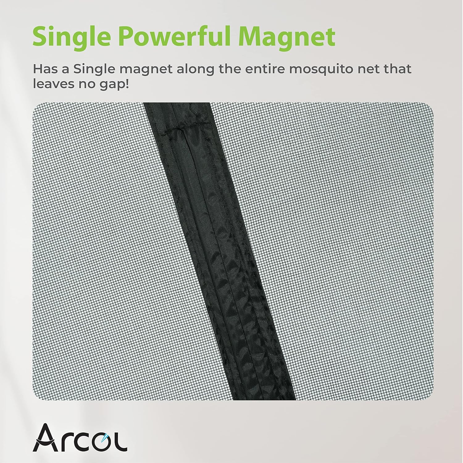 Thumbnail 4 de ARCOL Zanzariera magnetica per porta con apertura laterale e maniglia, 95x220 cm (nero)