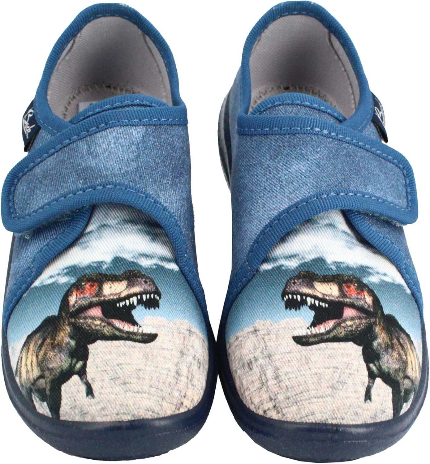 Detalle de Beck Jungen 3085 Hausschuh – Dino-Design, atmungsaktiv, rutschhemmend