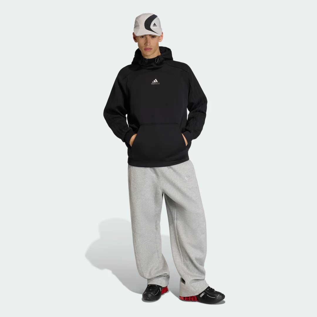 Thumbnail 2 de Adidas SUDADERA CON CAPUCHA SPACER CUTLINE – Negro