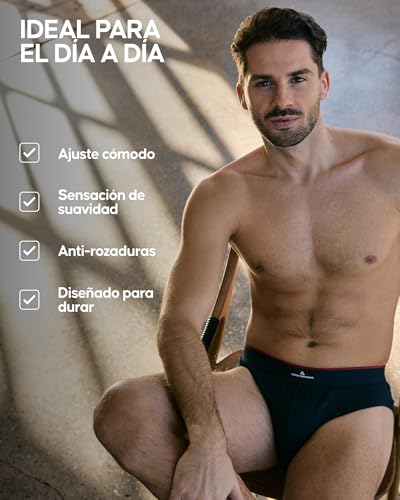 Detalle de DANISH ENDURANCE Calzoncillos Hombre Slip 3 y 6 Pack MC (2XL) – comodidad en algodón