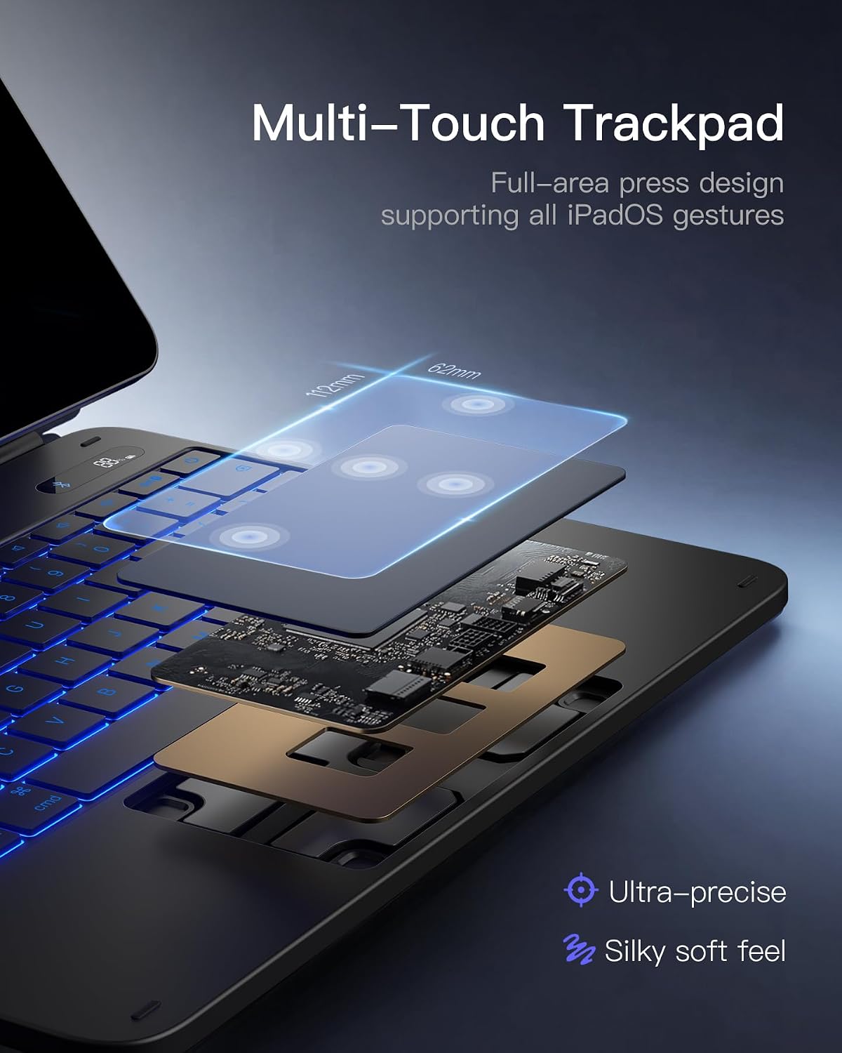 Thumbnail 5 de Inateck NeoMagic KB903 magnetic keyboard 7‑colour backlight