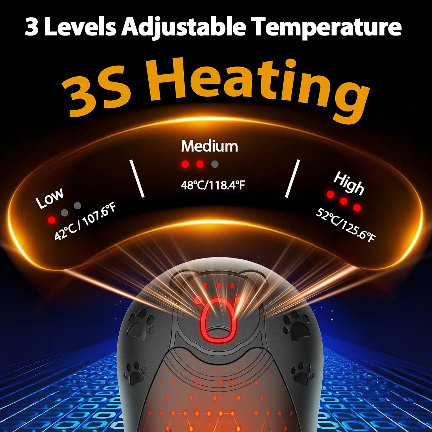 Detalle de OUTJUT Dual-Sided Hand Warmer Rechargeable 12000mAh