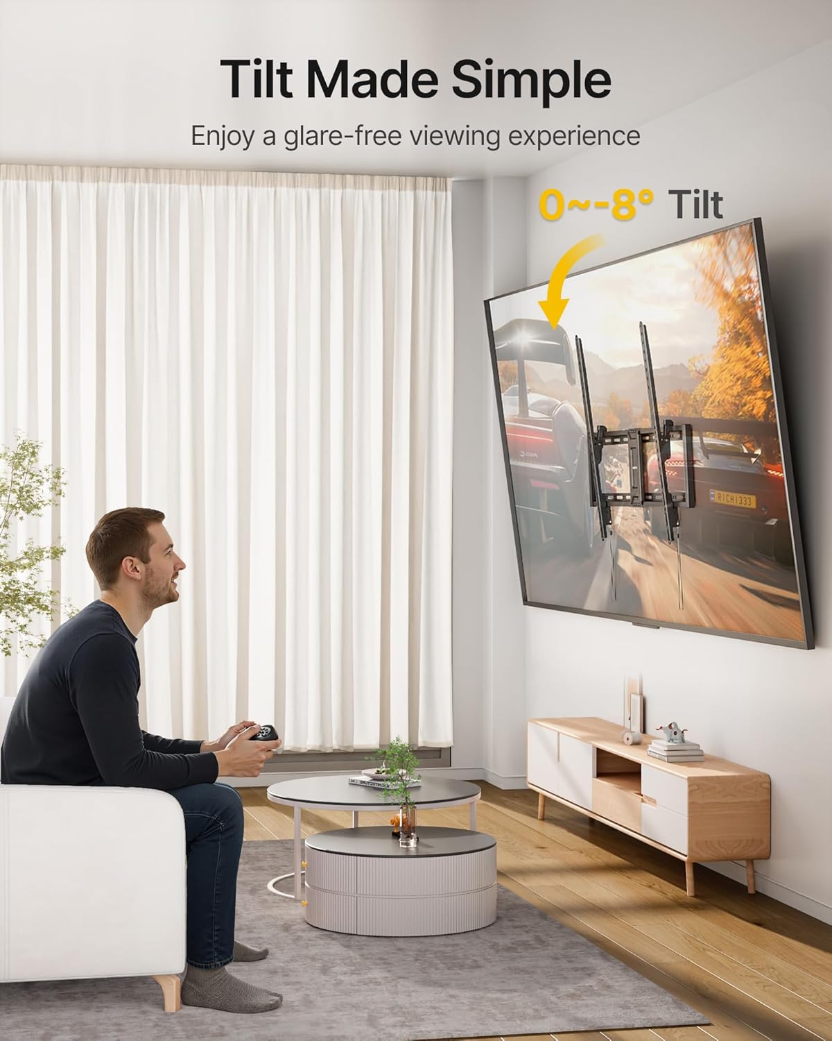 Thumbnail 4 de monTEK Heavy Duty Tilt TV Wall Mount 200 lbs