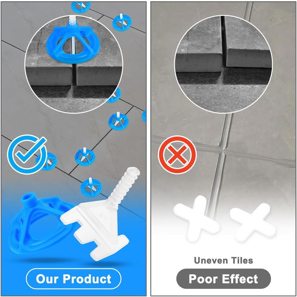 Thumbnail 2 de Flintronic Tile Leveling System 2mm – 100pcs Tile Leveling Clips & 100pcs 2mm Screw Base