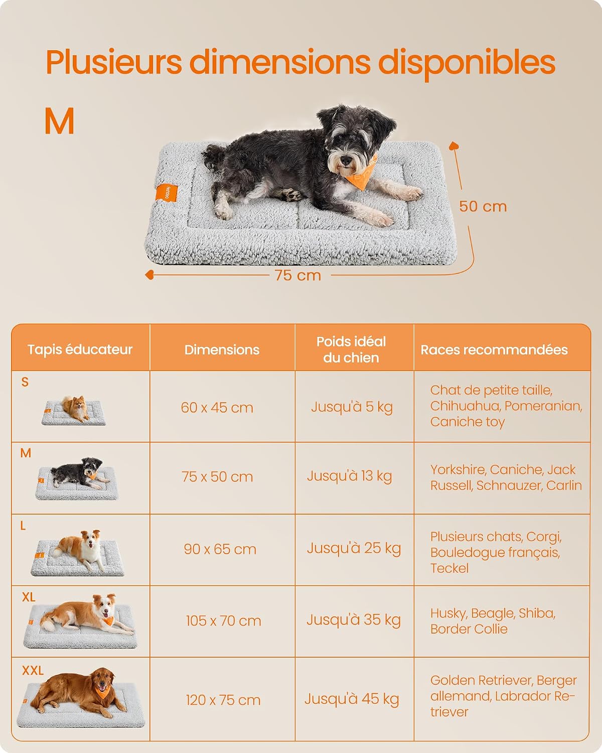 Thumbnail 5 de Feandrea Tapis chien 75 x 50 cm