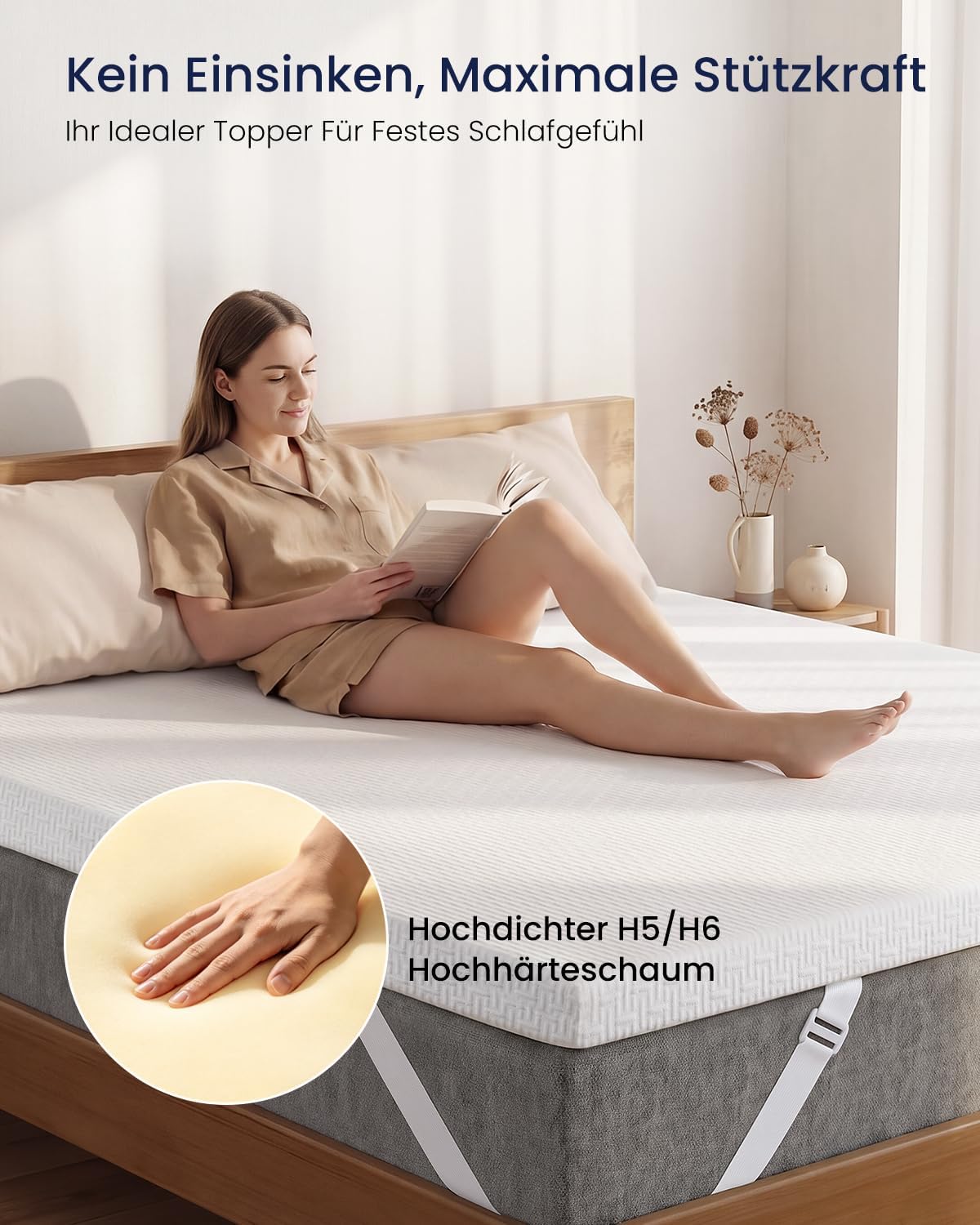 Thumbnail 2 de Matratzen Topper 180x200 cm H5/H6 – extrem fest, 7 cm Dicke, OEKO-TEX zertifiziert