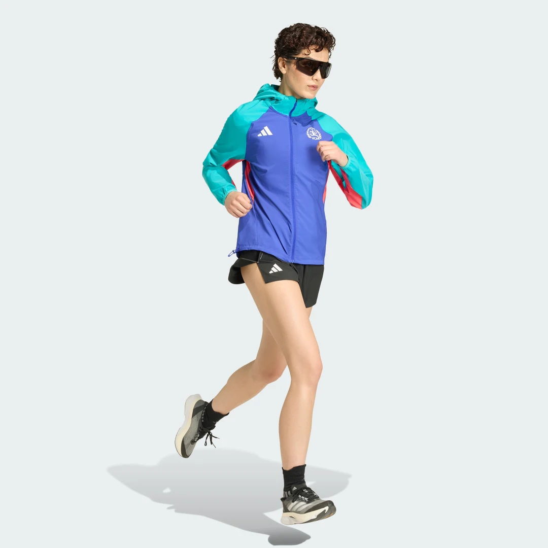 Thumbnail 2 de Vienna Marathon Running Jacket de Adidas: chaqueta ligera para correr en azul