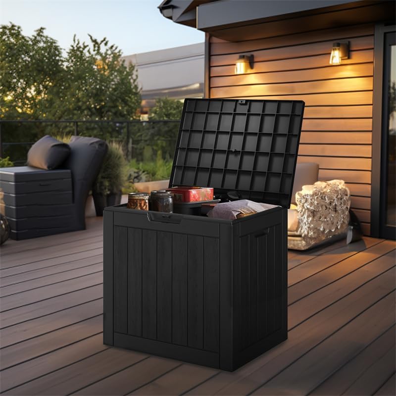 Thumbnail 5 de MAIUSCOLI YY-0726-30SM-Black 45-Gallon Resin Outdoor Deck Box, Lockable