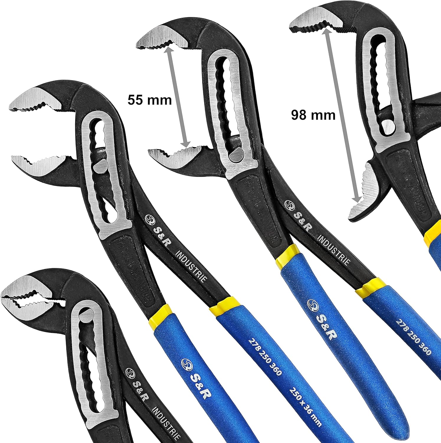Thumbnail 2 de S&R Chiave a Pappagallo Professionale 250 x 36 mm – Pinza alta precisione in acciaio cromo vanadio