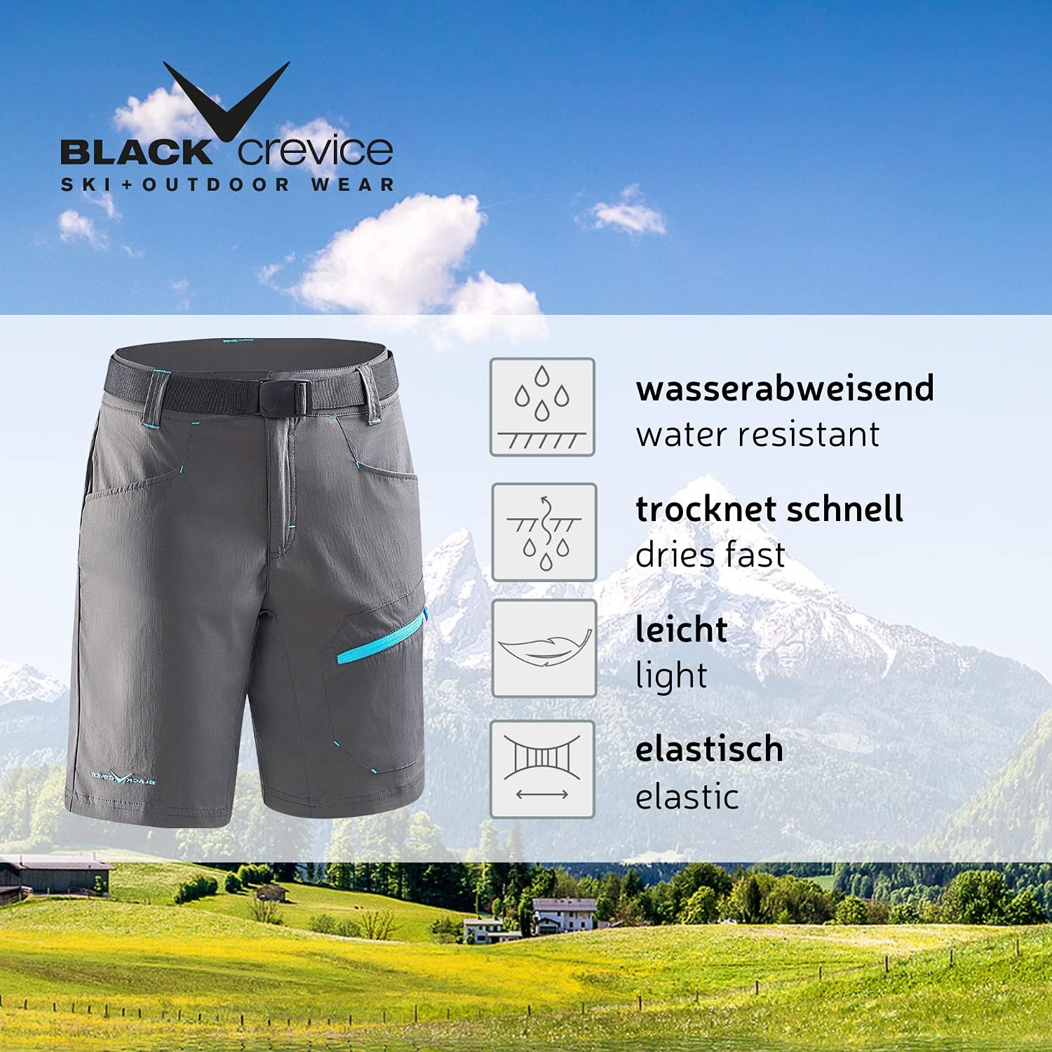 Thumbnail 2 de Black Crevice Damen Wander-Shorts – Trekking-Shorts für bewegungsreiche Tage