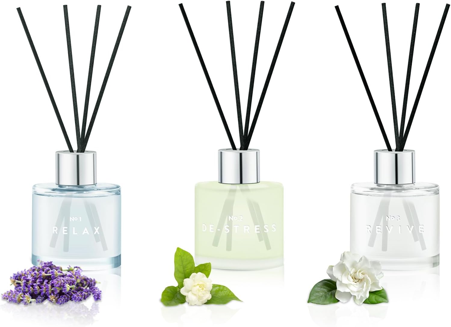 Thumbnail 6 de Set di diffusori di fragranze a giunco da 50 ml (3 pezzi) con lavanda, gelsomino e fresia