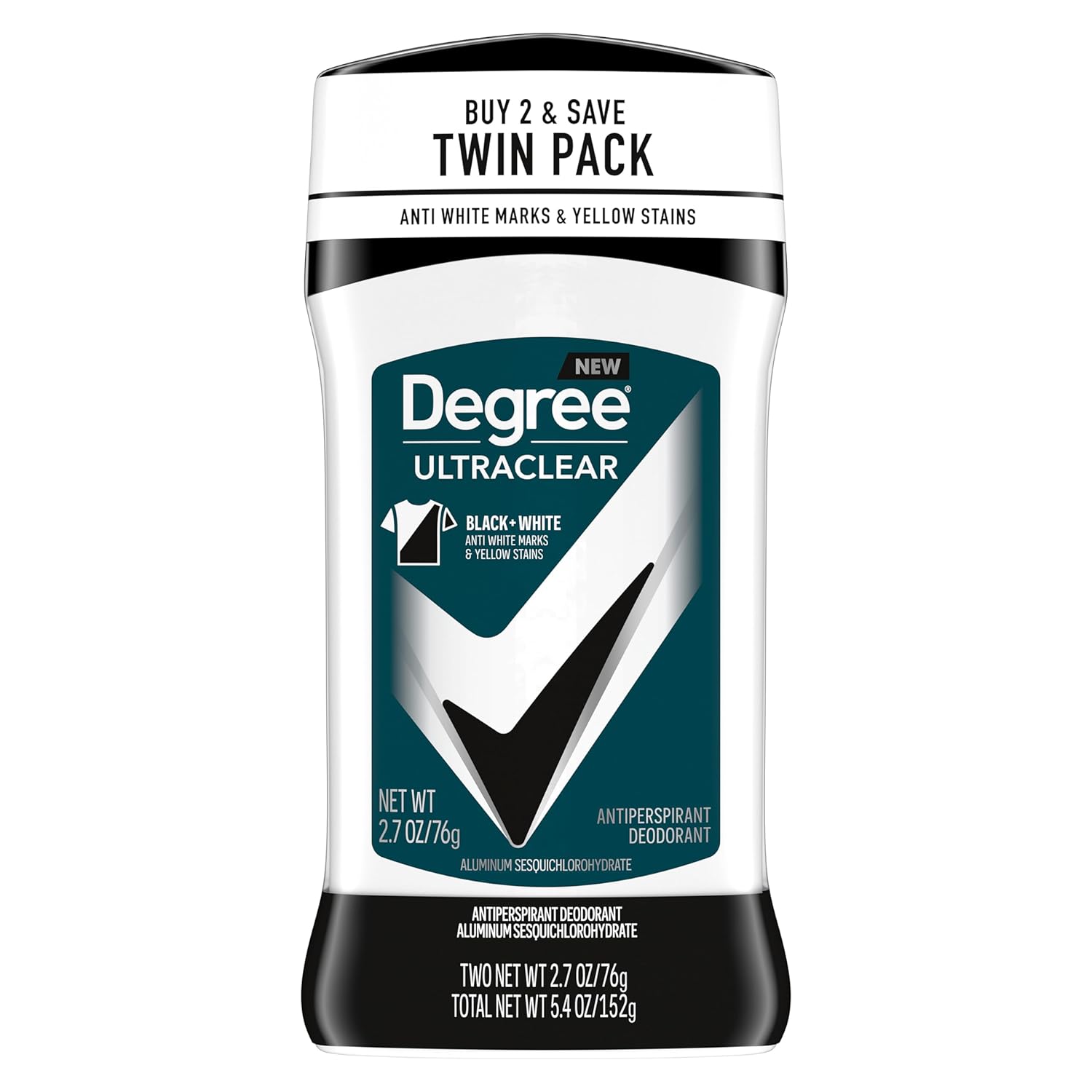 Detalle 2 de Degree Men UltraClear Antiperspirant Deodorant Black+White (2 Count, 2.7 oz) with MotionSense