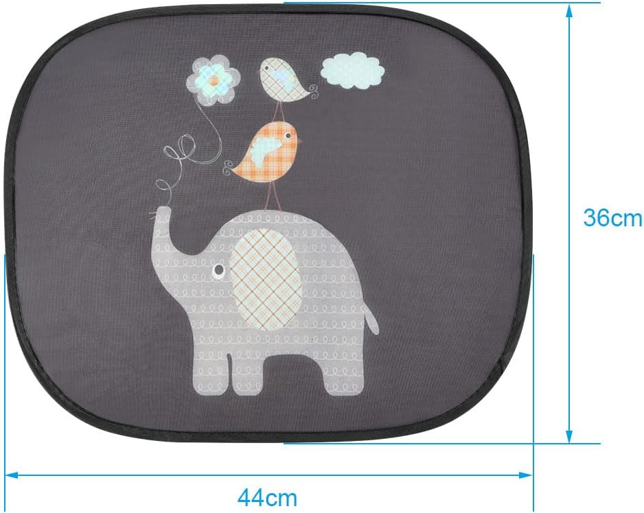 Thumbnail 1 de URAQT 2-Pack Car Sun Shade for Baby, static cling side window UV sun visor (44 × 36cm)