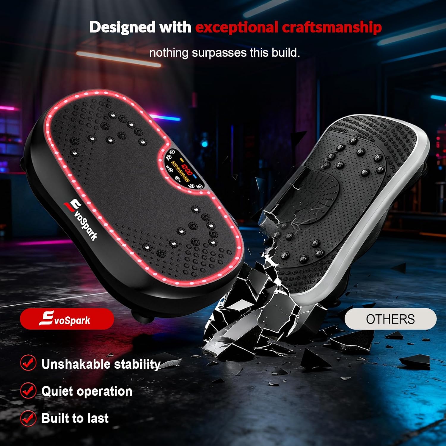 Thumbnail 6 de EvoSpark Vibration Plate 2026, dual-motor vibration machine 🏋