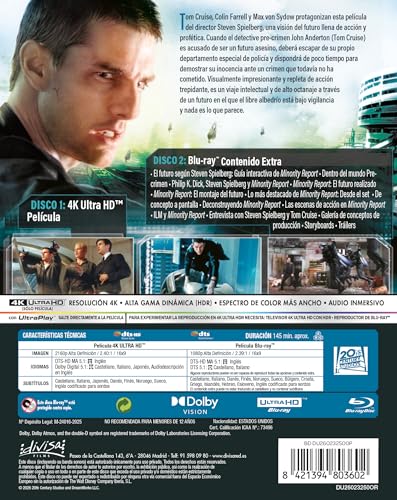 Thumbnail 1 de Minority Report (2002) – 4K UHD + Blu-ray | Divisa Films
