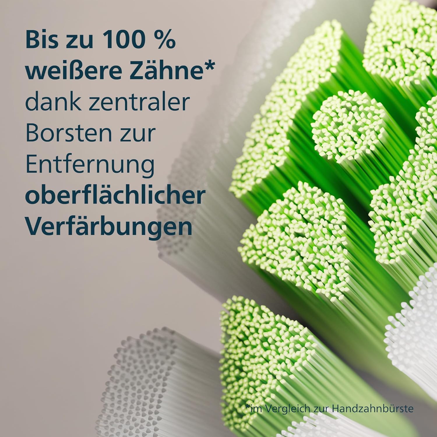 Detalle de Philips Sonicare W2 Optimal White – Original Ersatzbürstenköpfe, 4er-Pack, HX6064/88, Schwarz