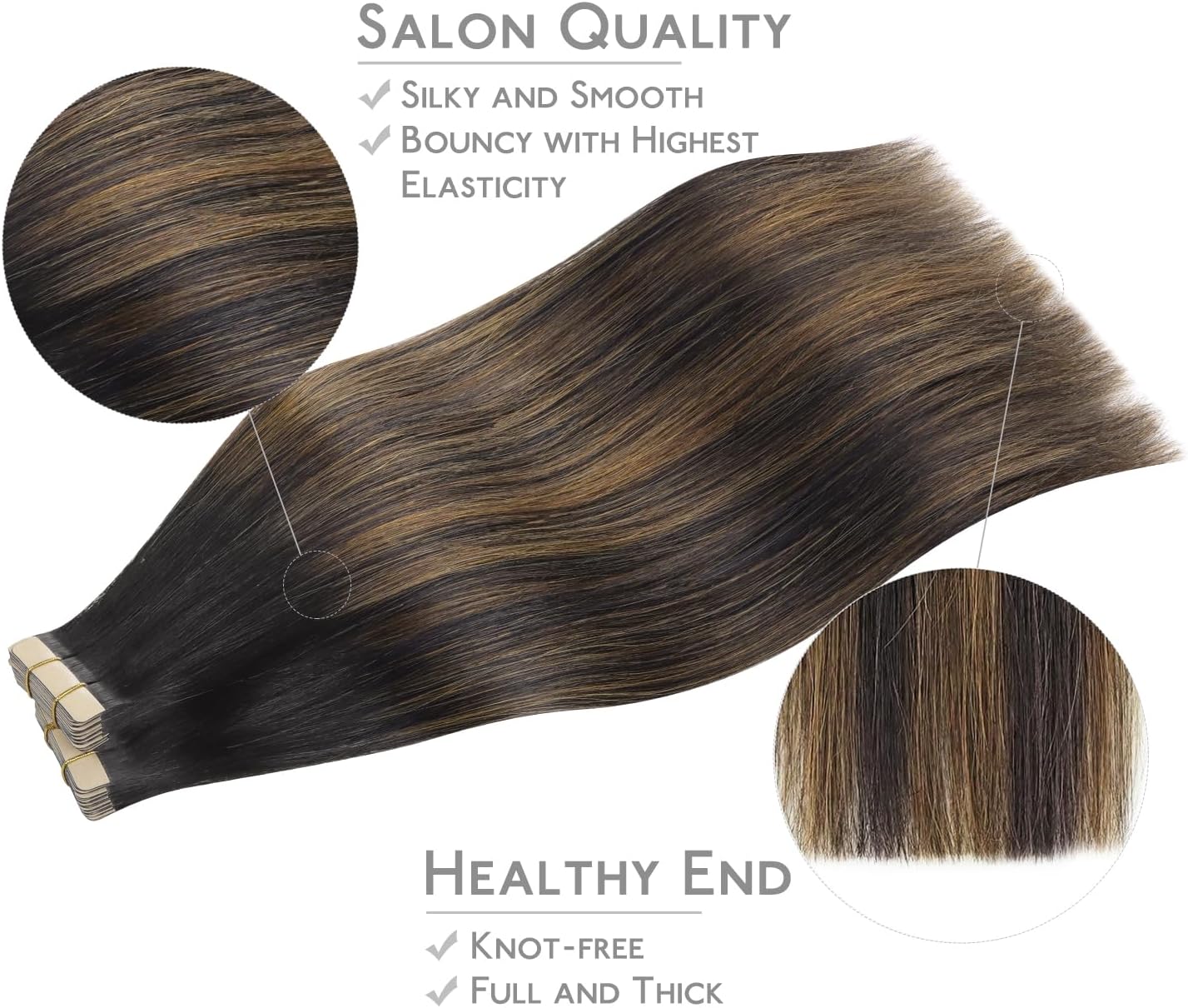 Detalle 2 de WENNALIFE Extension Capelli Veri Biadesivo 50cm 100g