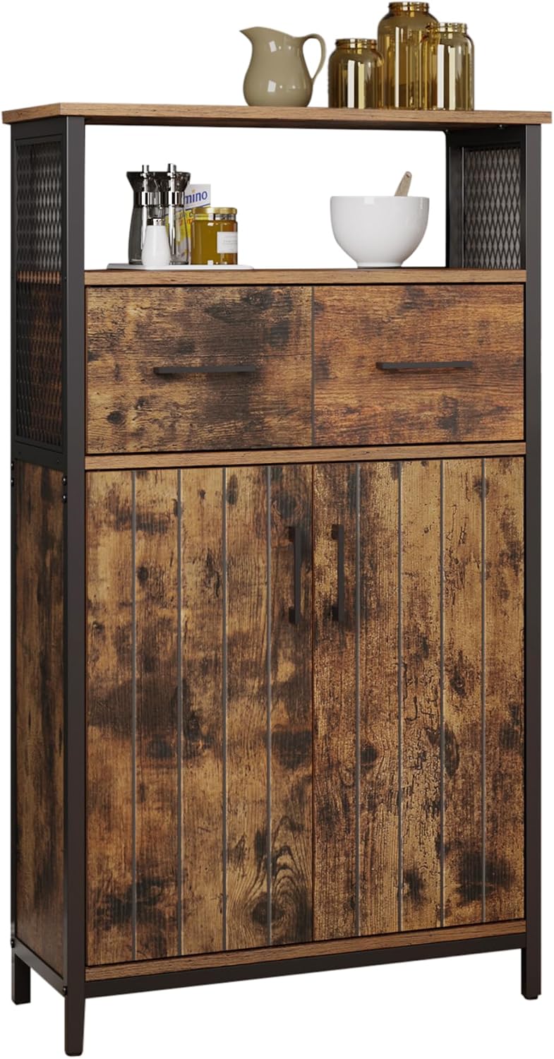 Detalle de VASAGLE DAXTON Collection LSC261B01 Storage Cabinet with Louvered Doors