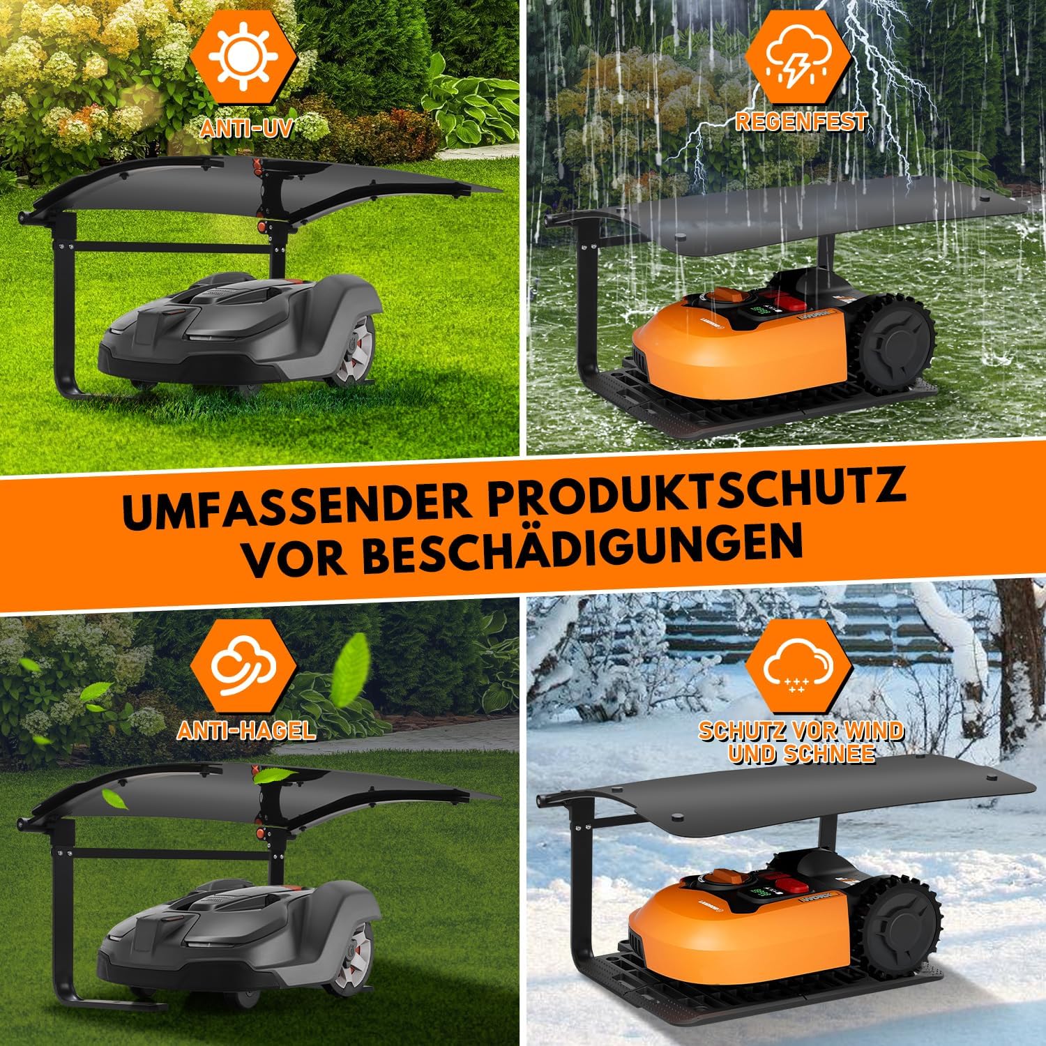 Thumbnail 4 de Daromigo JYGG-B10590-1j garage voor robotmaaier, opvouwbaar en weerbestendig