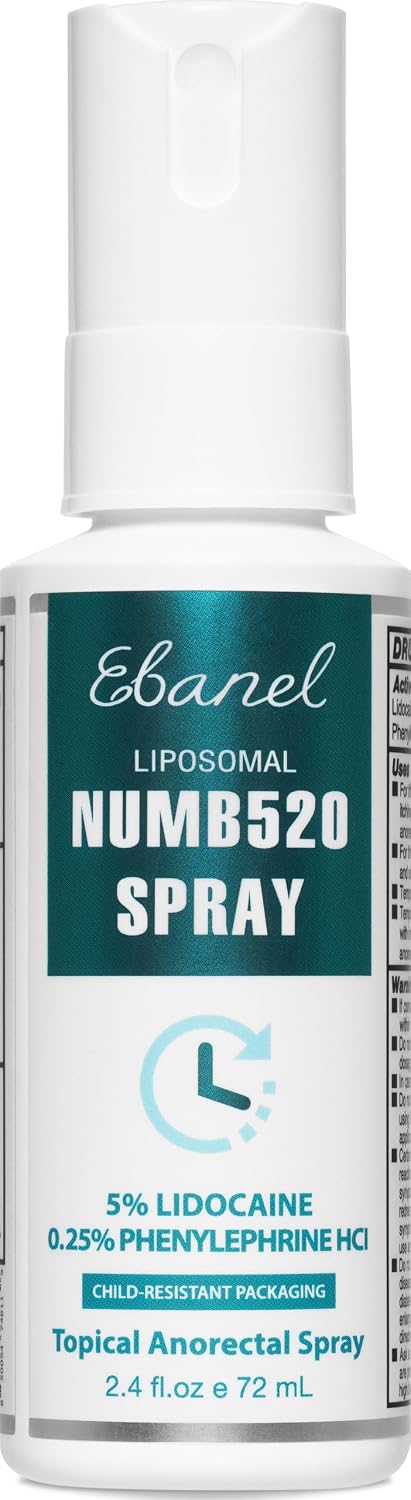 Detalle de Ebanel Numb520 5% Lidocaine Spray with Witch Hazel for Pain and Itch Relief