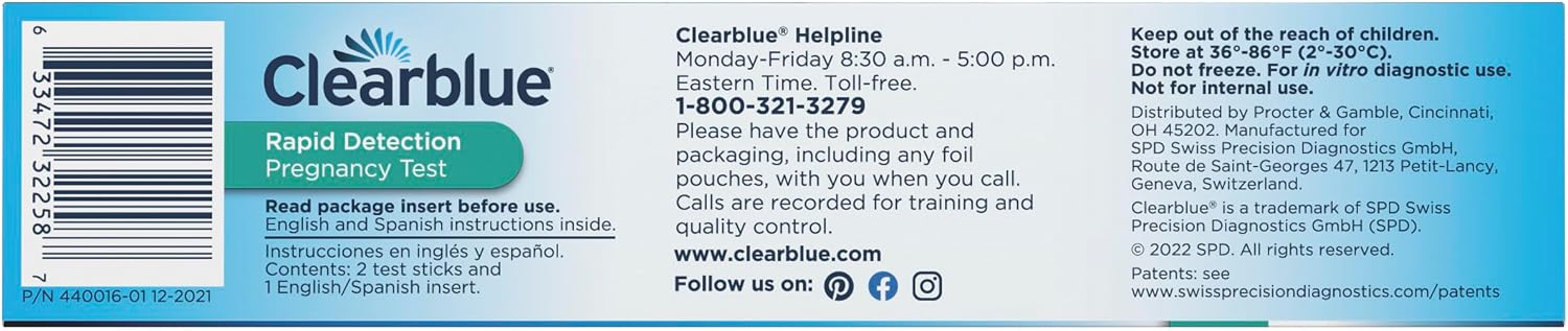 Thumbnail 3 de Clearblue Rapid Detection Pregnancy Test, Home Pregnancy Kit (2 Count)