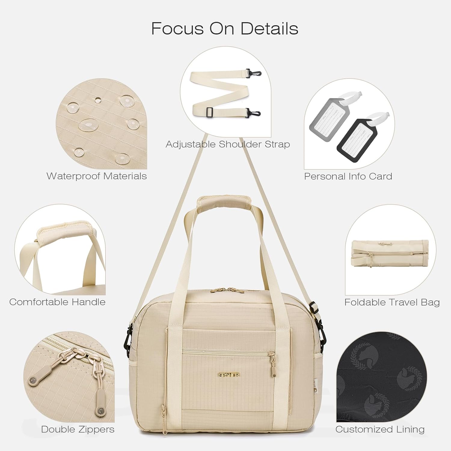 Thumbnail 6 de SPAHER 25L Underseat Travel Duffel for Ryanair and Beyond: Foldable, Waterproof and Practical