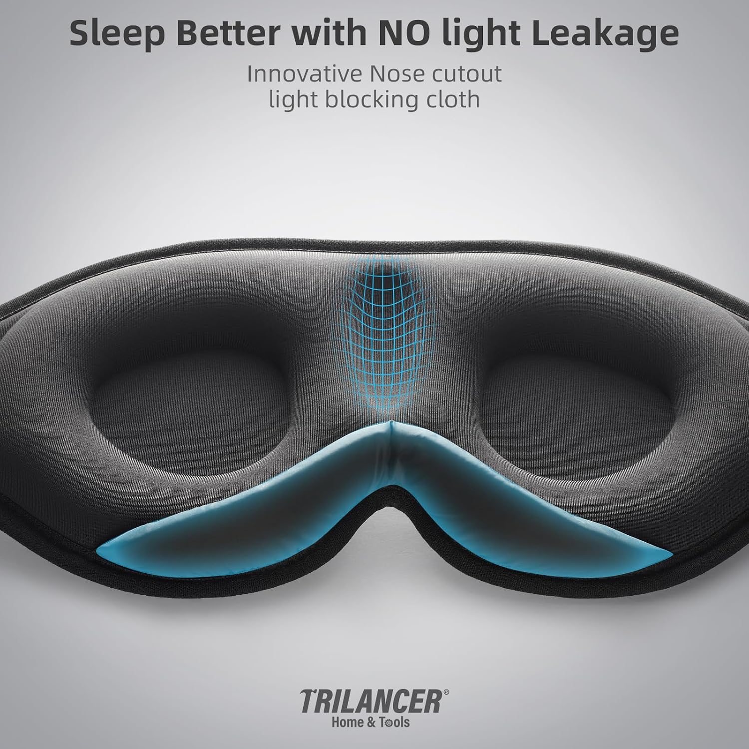 Thumbnail 2 de Trilancer masque oculaire 3D Sleep Mask, 99.99% light blocking