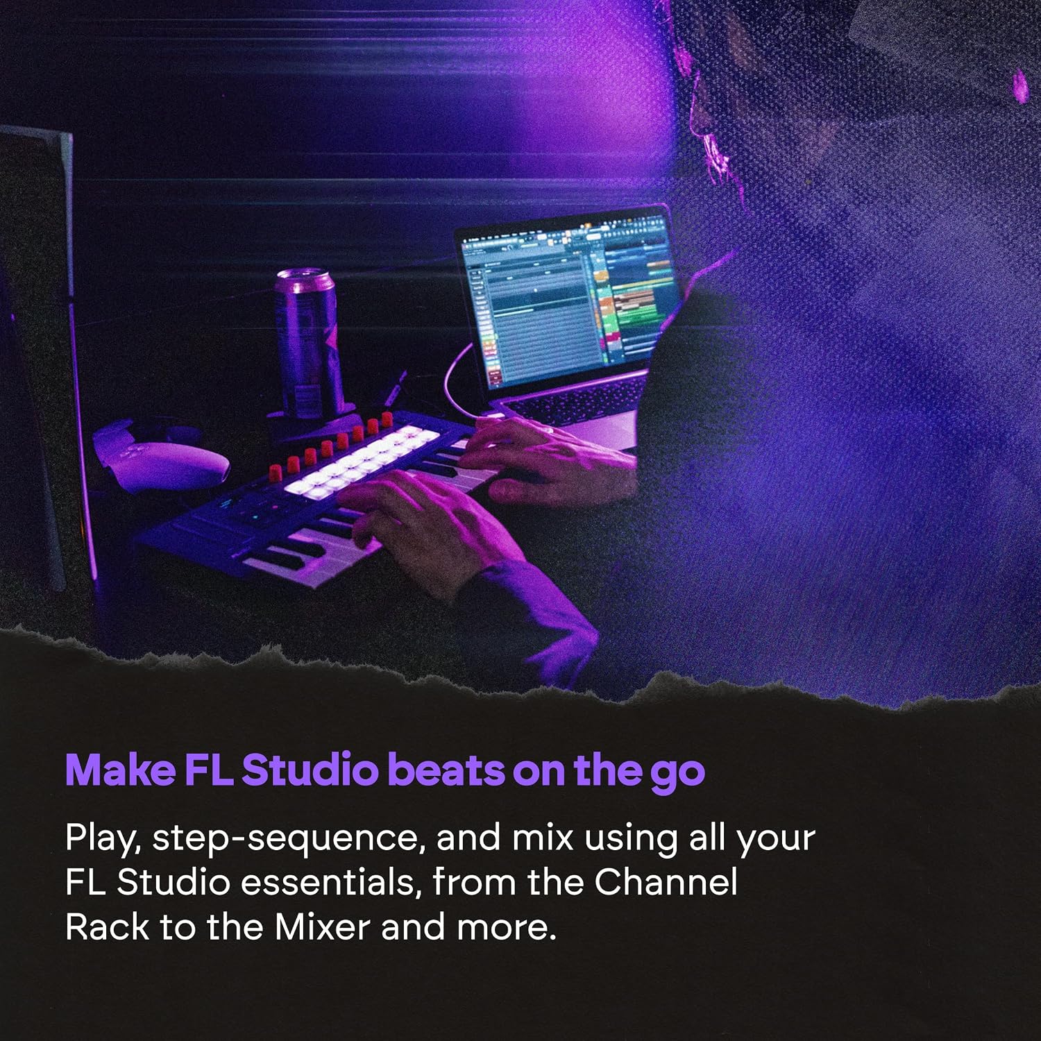Thumbnail 4 de Novation FLkey 2 Mini 25 MIDI Keyboard Controller with 25 Mini Keys, 16 Pads and USB-C
