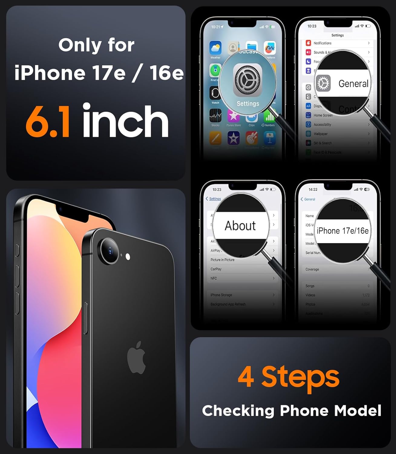 Thumbnail 1 de SPIDERCASE Solo iPhone 16E magnetic translucent case 6.1"