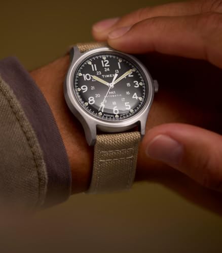 Thumbnail 6 de Timex MK1 Military Automatic TW2Y11900: orologio da uomo 40 mm with cinturino in tessuto marrone e fondello a vista