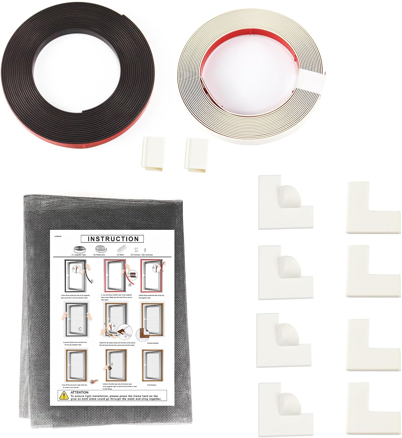 Thumbnail 5 de NeatiEase DIY Insektenschutz Magnetfenster – Magnetrahmen für Fliegengitter, bis 150 x 180 cm