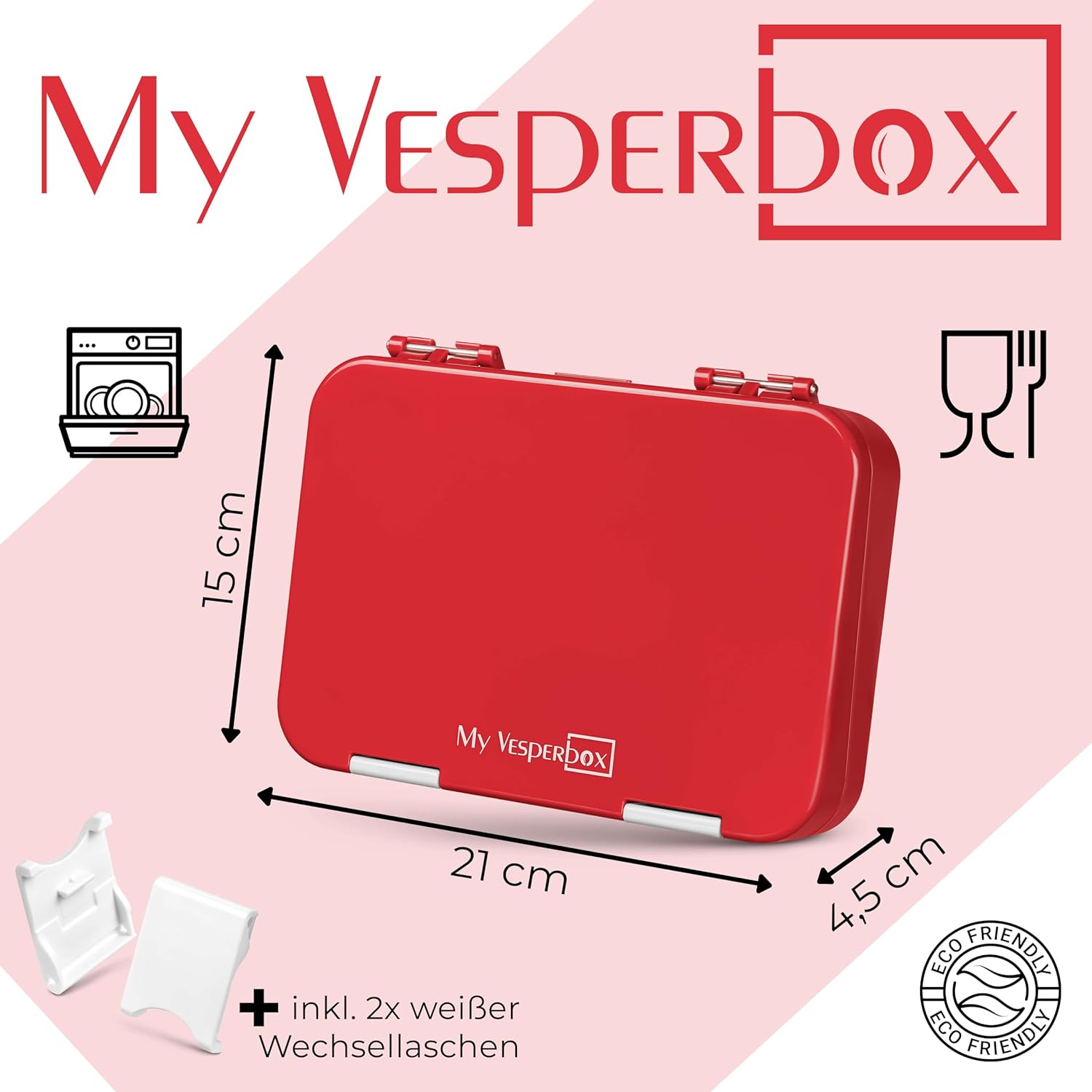 Thumbnail 1 de My Vesperbox® Brotdose für Kinder mit Fächern [LEN] – Bento Box, 4 oder 6 Fächer, LFGB-zertifiziert