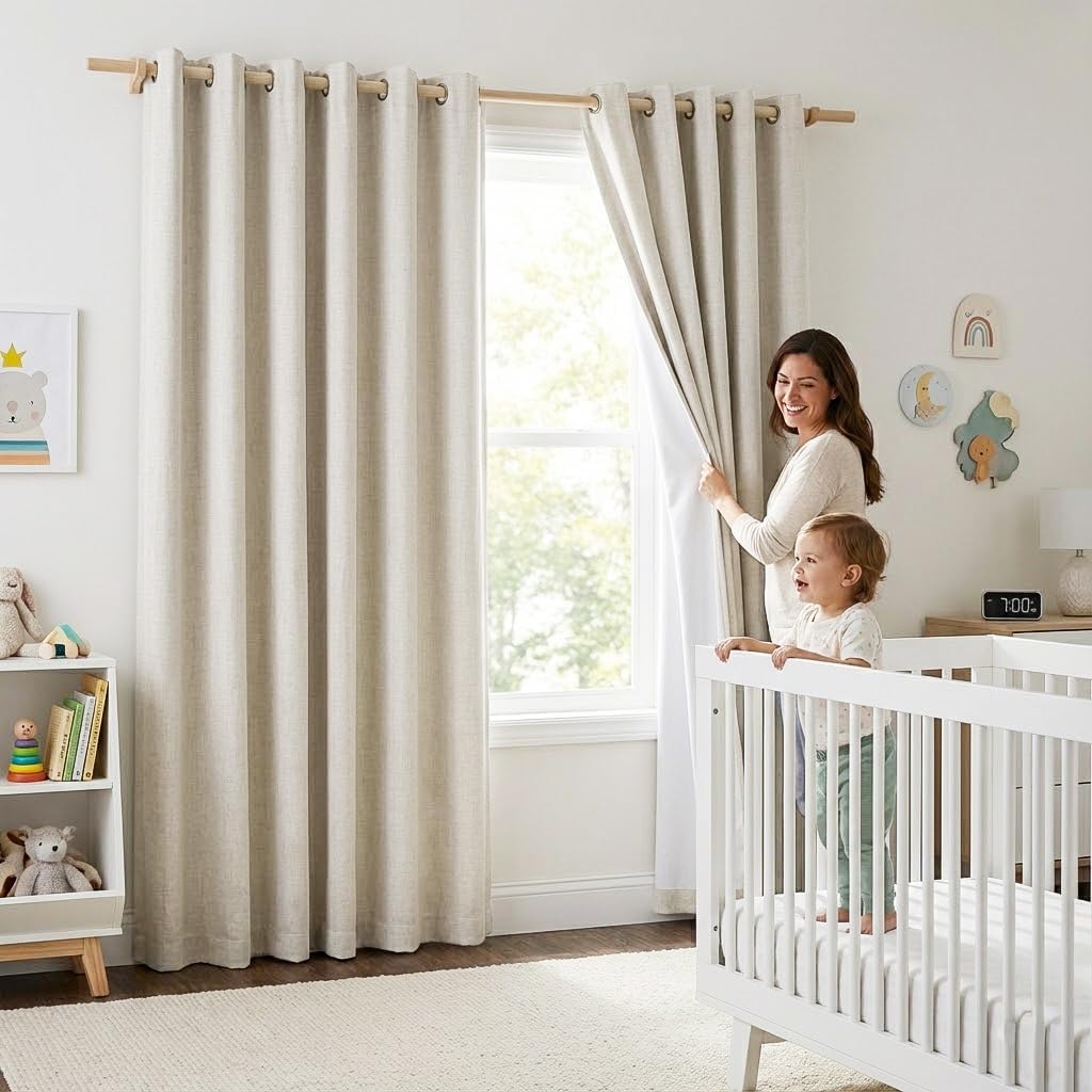 Detalle de NICETOWN 100% Blackout Curtains 95 in
