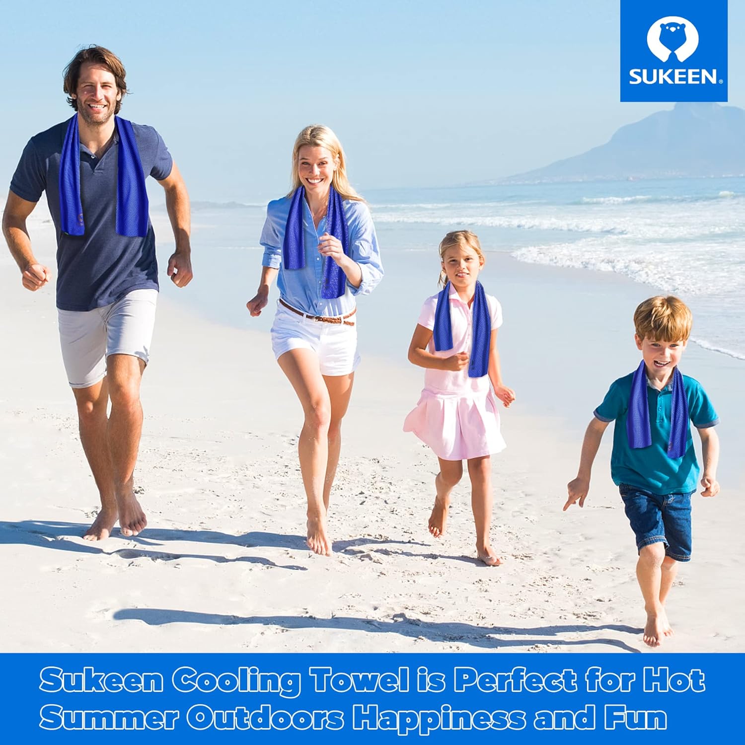 Thumbnail 6 de Sukeen 4 Pack Cooling Towel (40"x12") — reusable ice towel for workouts, yoga, and hot days