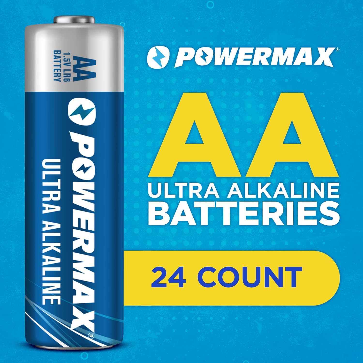 Detalle de Powermax AA Batteries 24-Pack, 10-Year Shelf Life