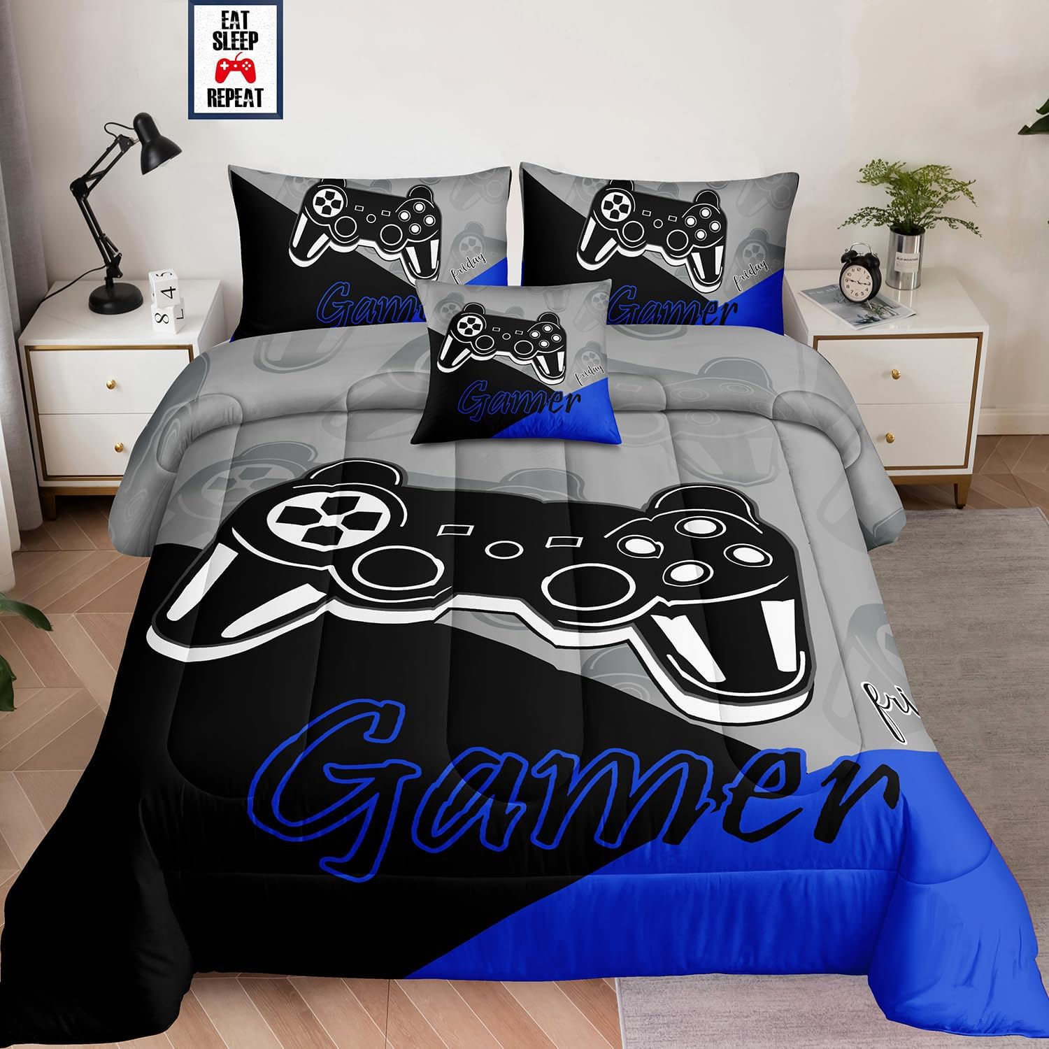 Detalle de Gaming Console 6-Piece Bedding Set for Boys